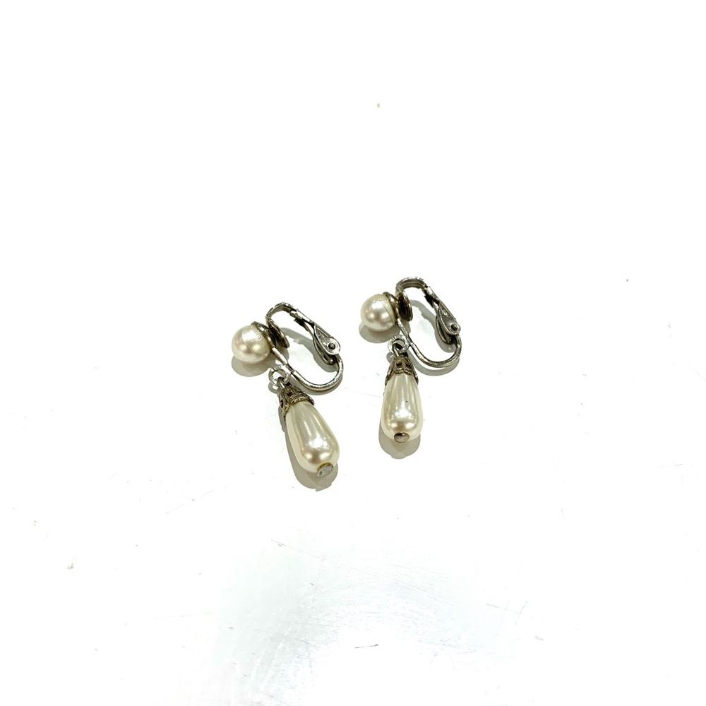 Classic Silver and Pearl Clip-On Earrings